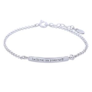 【送料無料】ブレスレット　アクセサリ—　シルバーブレスレットポンドsilver bracelet adjusts 925 sterling handcrafted engraved believe in yourself