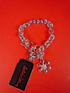 【送料無料】ブレスレット　アクセサリ—　nwt cookie lee chain link flower charm braceletnwt cookie lee chain link flower charm bracelet