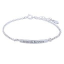 【送料無料】ブレスレット アクセサリ- シルバーブレスレットポンドチェーンsilver bracelet 925 sterling rollo chain handcrafted engraved friends forever