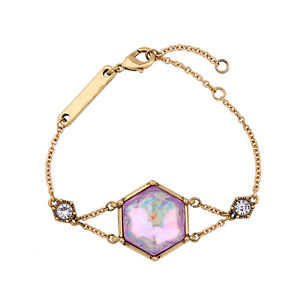 ブレスレット　アクセサリ—　ブレスレットゴールデンピンクシンプルレトロbracelet golden hexagon geometric pink simple retro ct8