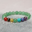 【送料無料】ブレスレット　アクセサリ—　ブレスレット8mmアベンチュリンガラス7チャクラgreen aventurine 7 chakra bracelet natural 8mm gemstone beads stretch uk made