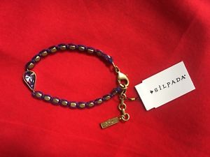 【送料無料】ブレスレット　アクセサリ—　ブレスレットスワロフスキークリスタルコードsilpada bracelet krb0064 violet gem purple swarovski crystal, cord amp; brass