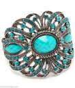 【送料無料】ブレスレット アクセサリ- カフスブレスレットaqua crystal gold cuff bracelet women hinge