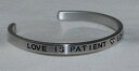 【送料無料】ブレスレット アクセサリ— ハンドメイドブレスレットlove is patient heart love is kind handmade amp; polished bracelet(4)