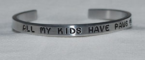 楽天hokushin【送料無料】ブレスレット　アクセサリ—　ハンドメイドブレスレットall my kids have paws handmade amp; polished bracelet