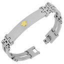 ブレスレット　アクセサリ—　ステンレススチールシルバーイエローゴールドメンズリンクチェーンブレスレットstainless steel silver yellow gold twotone mens links chain bracelet