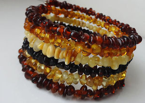 【送料無料】ブレスレット　アクセサリ—　バルトブレスレットmulticolor baltic amber bracelet
