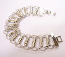 【送料無料】ブレスレット アクセサリ— 1ukホワイトリンクチェーンブレスレット20cmfashion 1uk ladies white gold plated wide link chain charm bracelet 20cm(4)