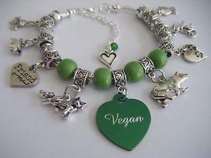 【送料無料】ブレスレット アクセサリ— ブレスレットvegan because all lives matter charm bracelet cruelty free promoting veganism