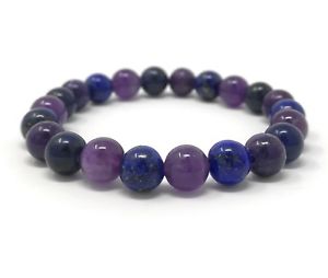 【送料無料】ブレスレット　アクセサリ—　チャクラパワービーズブレスレットヒーリングクリスタルサイズthird eye chakra power bead bracelet healing crystal gemstone size choice