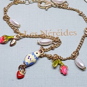 【送料無料】ブレスレット アクセサリ— ブレスレットレゴールドチェーンbird bracelet les nereides charm gold c...
