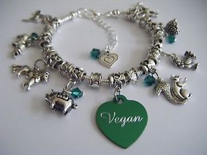 【送料無料】ブレスレット アクセサリ— ブレスレットvegan because all lives matter charm bracelet cruelty free promoting veganism