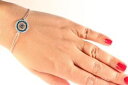 【送料無料】ブレスレット アクセサリ- トルコターコイズジルコンスターリングシルバーブレスレットevil eye turkish turquoise zircon 925k sterling silver bracelet