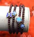 yzuXbg@ANZT?@K[lbguXbgr[Yu 34mm round high quality natural garnet 27 bracelet and blue beadsbra309