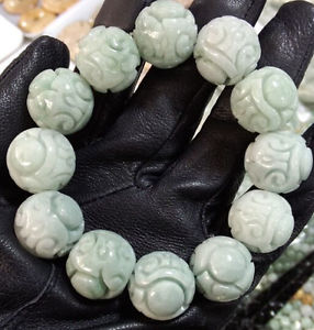 ブレスレット　アクセサリ—　ビルマピットブレスレットparagraphs natural burma jade bracelet with male female old pit 18 mm