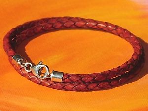 【送料無料】ブレスレット アクセサリ— レザーライムベイアートスターリングシルバーブレスレット listingladies 4mm redbrown braided leather amp; sterling silver bracelet by lyme bay art 【送料無料】ブレスレット アクセサリ— レザーライムベイアートスターリングシルバーブレスレット listingladies 4mm redbrown braided leather amp; sterling silver bracelet by lyme bay art