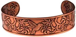 【送料無料】ブレスレット アクセサリ— ブレスレットハチドリハンドメイドカフsolid copper bracelet hummingbird ha...