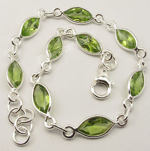 【送料無料】ブレスレット　アクセサリ—　925 green peridot economicブレスレット79ladiesjewelry925 pure silver dazzling green peridot economic bracelet 79 ladies jewelry