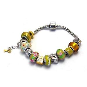【送料無料】ブレスレット　アクセサリ—　toc beadz estate love giallo braccialetto con perline