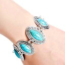 【送料無料】ブレスレット アクセサリ— ブレスレットターコイズチベットボヘミアンエスニックwoman bracelet, turquoise stones, steel, silver, tibetan, bohemian, ethnic, boho, fr(4)