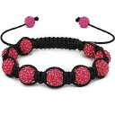 ブレスレット　アクセサリ—　shambhalaラップローズピンクサイズshambhala beaded wrap bracelet, rose pink crystal , adjustable size