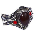 【送料無料】ブレスレット アクセサリ— レッドオニキスレッドコーラルカフred onyx red coral cuff jewelry gold ethnic jewelry(4)