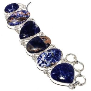 【送料無料】ブレスレット　アクセサリ—　ハンドメイドブレスレットultimate sodalite gemstone jewelry handmade bracelet 78