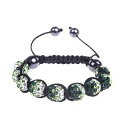 【送料無料】ブレスレット アクセサリ- ブレスレットグリーンディスコクリスタルボールビーズアイスiced out bracelet green bling disco crystal 9 ball bead mothers day gift