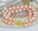【送料無料】ブレスレット アクセサリ- ピンクブレスレットnatural 8 10mm round pink freshwater pearl bracelet j11970