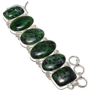 ブレスレット　アクセサリ—　ルビーハンドメイドブレスレットnatural ruby zoisite gemstone jewelry handmade bracelet 78