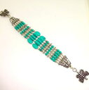 【送料無料】ブレスレット　アクセサリ—　チベットターコイズビーズブレスレットグラムnatural green tibetan turquoise oval beads gemstone beautiful bracelets 35 gram