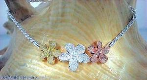 【送料無料】ブレスレット アクセサリ— ハワイ3トーン925スターリング14k gp dc3plumeriaブレスレット7graduated hawaiian 3tone 925 sterling silver 14k gp dc 3 plumeria bracelet 7 【送料無料】ブレスレット アクセサリ— ハワイ3トーン925スターリング14k gp dc3plumeriaブレスレット7graduated hawaiian 3tone 925 sterling silver 14k gp dc 3 plumeria bracelet 7