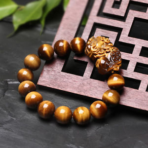 ブレスレット　アクセサリ—　ストーン13コインpixiuブレスレットfashion natural tiger eye color stone onethree coin pixiu beads bracelet