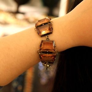 【送料無料】ブレスレット アクセサリ— ct3オリジナルブレスレットブラウンbracelet women geometry brown amber ...