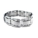 【送料無料】ブレスレット アクセサリ- メンズスチールリンクブレスレットmens 22 cm steel link bracelet