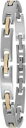 【送料無料】ブレスレット アクセサリ— アクセントレディースステンレススチールクリップブレスレットaccent ladies stainless steel bracelet with clip fastening bicolor anti allergenic(4)