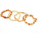 【送料無料】ブレスレット アクセサリ— ピーチカネチップブレスレットtoc set of 4 dyed peach freshwater pearl...