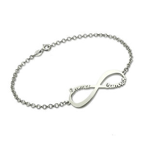 【送料無料】ブレスレット アクセサリ— パーソナライズブレスレットカスタマイズブレスレットpersonalised name bracelet infinite love silver customized name bracelet