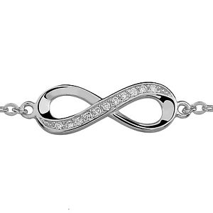 【送料無料】ブレスレット　アクセサリ—　ソリッドスターリングシルバーブレスレットチェーンinfinity ..