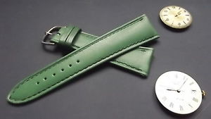 【送料無料】ブレスレット　アクセサリ—　20mm22mmモデルleather watch strap veal green flat model in 20mm and 22mm