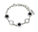 【送料無料】ブレスレット アクセサリ— マルチチェーンブレスレットローマシルバースチールbc3261echain bracelet with multi circles roman numerals silver steel,(4)