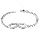 【送料無料】ブレスレット アクセサリ— ラインストーンブレスレットステンレススチールbracelet stainless steel with infinity symbol rhinestone(4)
