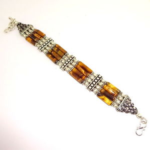 natural yellow tiger eye tubes beaded gemstone charming bracelets 33 gram 4 mmタイガーアイチューブビーズブレスレットグラム※注意※NYからの配送になりますので2週...