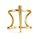 【送料無料】ブレスレット アクセサリ- ステンレススチールモダンホーンカフブレスレットgold plated stainless steel modern horn cuff bracelet