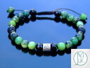 【送料無料】ブレスレット　アクセサリ—　オニキスブレスレットマクラメヒーリングストーンcancer chrysoprase onyx lava birthstone bracelet 69 macrame healing stone