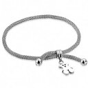 【送料無料】ブレスレット アクセサリ- ステンレステディベアスチールブレスレットstainless steel bracelet with charm teddy bear in