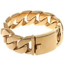 【送料無料】ブレスレット アクセサリ— kゴールドメッキステンレススチールヒップホップブレスレットインチmens 18k gold plated 26mm stainless steel hip hop wrist bracelet 9 inches 220g(4)