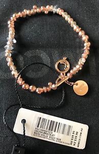 ̵ۥ֥쥹åȡꡡʥɥȡ֥쥹åȥɥ륹ȥåmimco sauna rose gold tone crystal stretch bracelet authentic rrp 3995