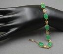 【送料無料】ブレスレット　アクセサリ—　グリーンヒータービードブレスレットインチsummer gift green heating jade 8mm pear bead with aolly bracelet 807 inch