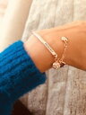 【送料無料】ブレスレット アクセサリ— ブレスレットゴールドチェーンローズbracelet rose gold curb chain, with inscription hapiness(4)